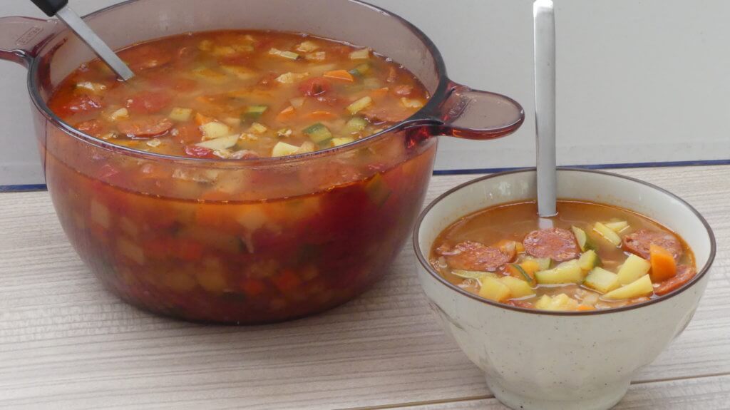 Soupe au chorizo et aux légumes 3