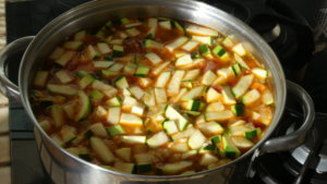 Soupe au chorizo et aux légumes_la cuisson