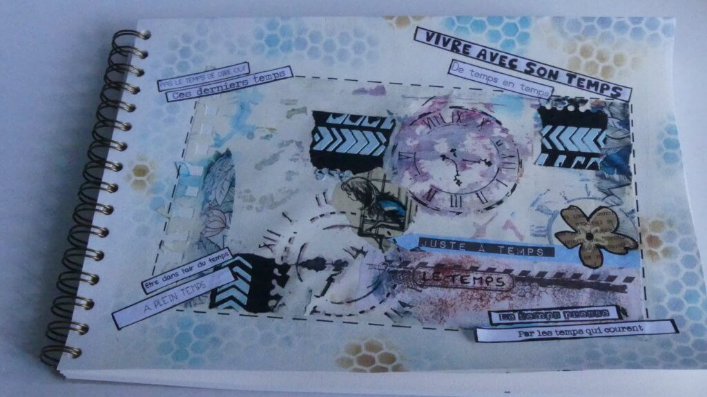 art journal Withmo - page le temps