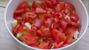 Salade piémontaise_ajout des tomates