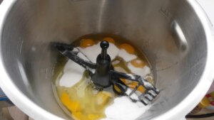 crème vanille façon danette au companion_oeufs sucre dans le robot