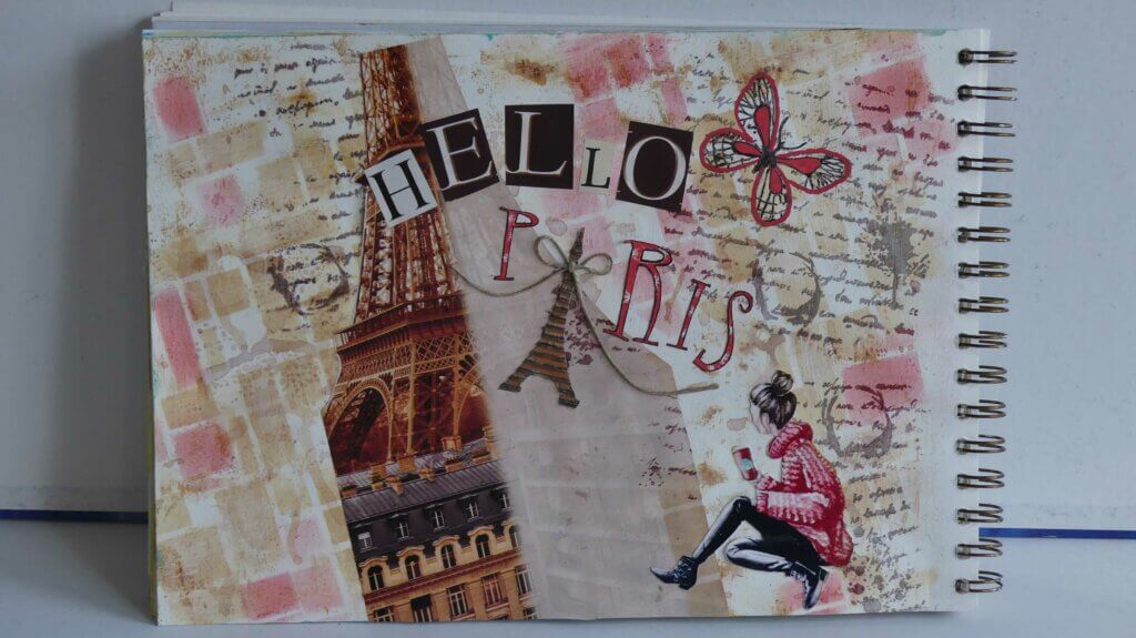 art journal Withmo_page hello Paris 1