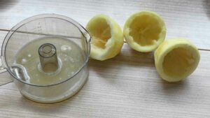 panna cotta au citron_extraction jus citron