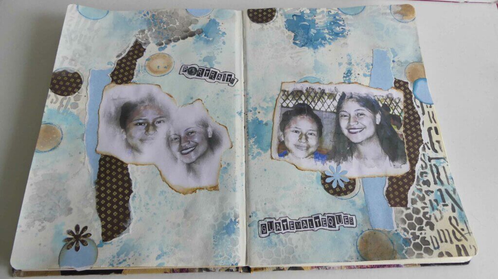 Art journal Withmo_page portraits guatemalteques 1