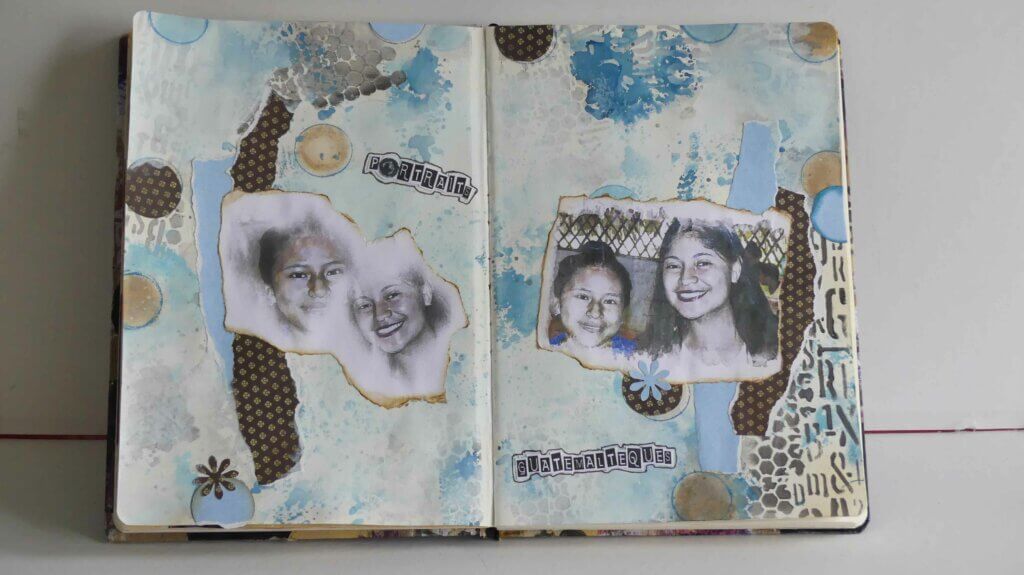 Art journal Withmo_page portraits guatemalteques 2