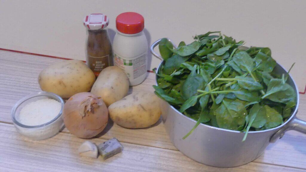 Velouté épinards pommes de terre Withmo_les ingrédients