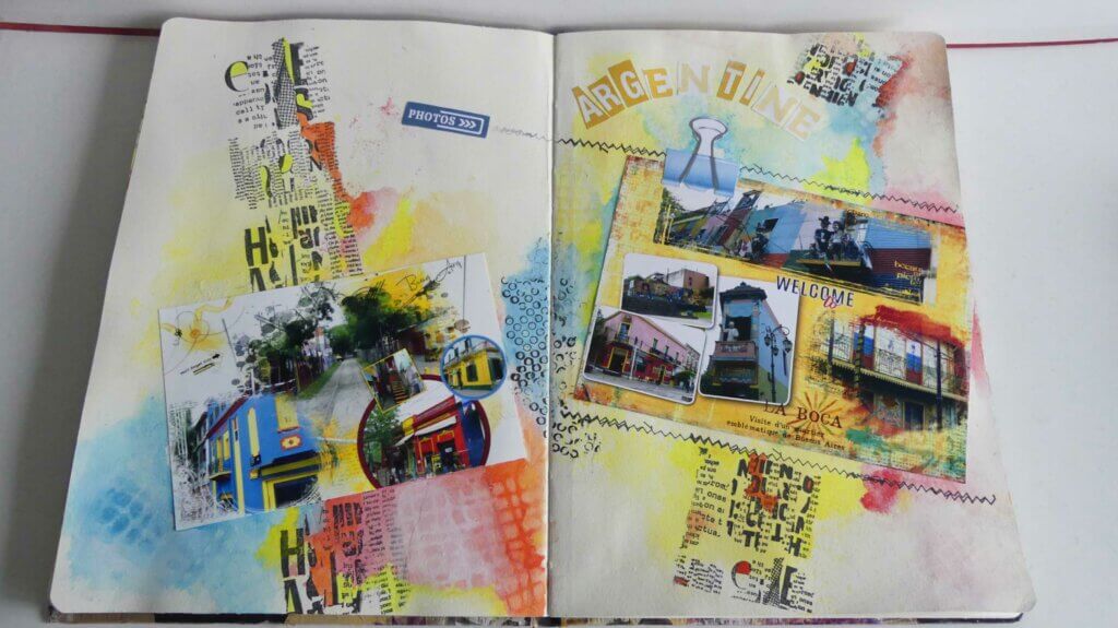 Art journal Withmo_Quartier La boca Argentine_La page initiale