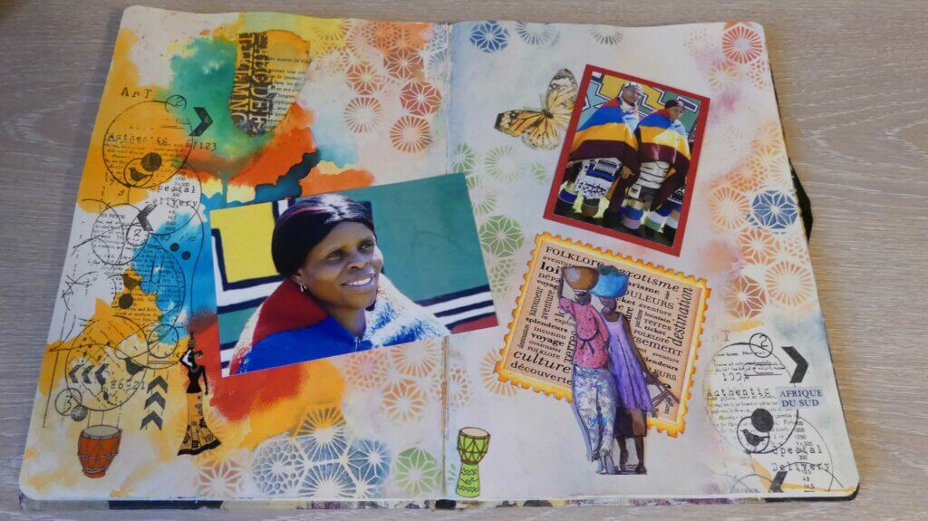 Art journal Withmo_femmes Afrique du Sud_Rajout décos