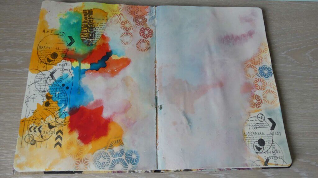 Art journal Withmo_femmes Afrique du Sud_estompage au gesso 2