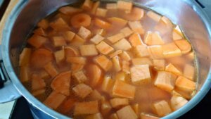 soupe de patates douces carottes lentilles corail Withmo_cuisson