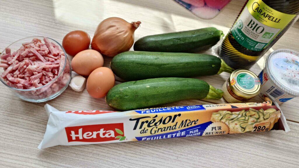 quiche courgettes bacon Withmo_les ingrédients