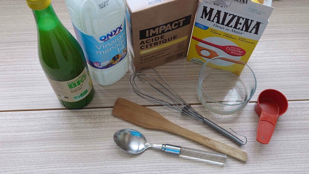 gel wc maison Withmo_Les ustensiles et ingrédients