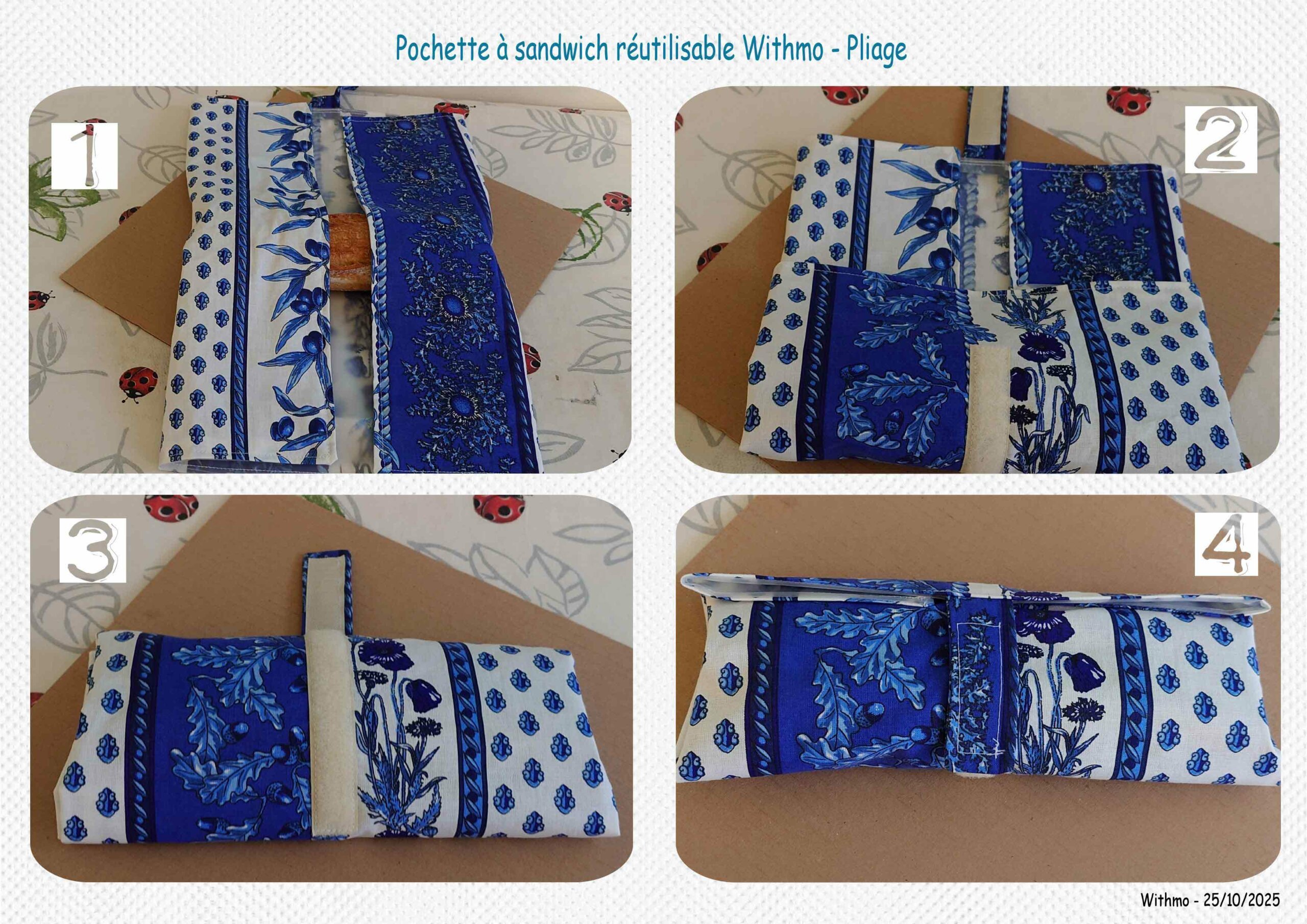 pochette a sandwich réutilisable Withmo_pliage
