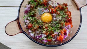 pain de viande Withmo_ajout des ingrédients