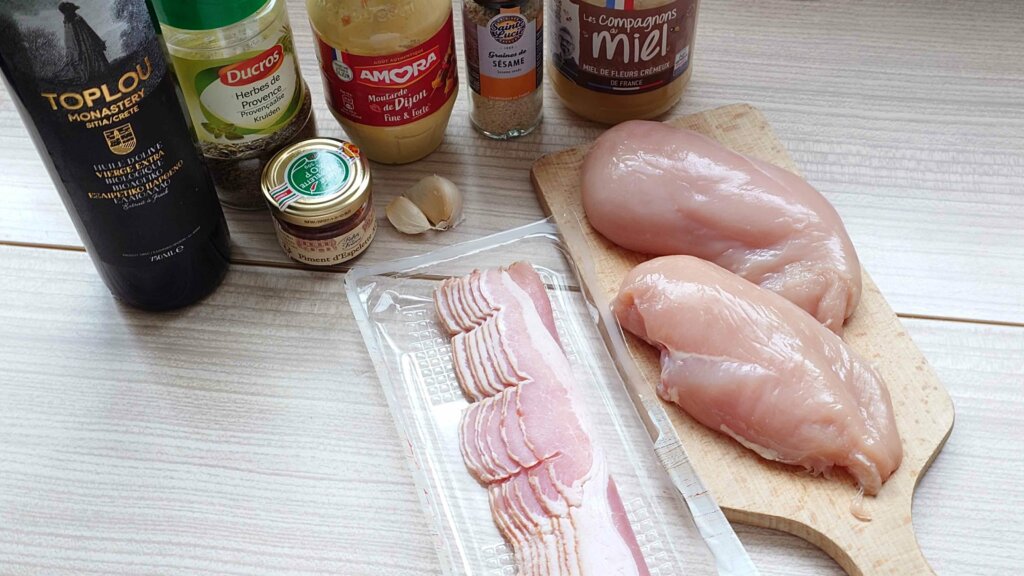 roulés de poulet Withmo_les ingrédients