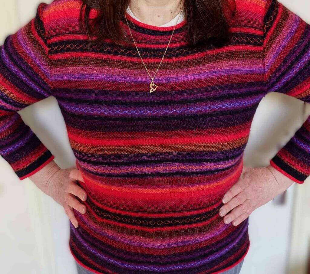 défeutrer pull en laine Withmo_Pull après défeutrage