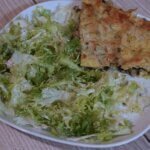 tarte filo poulet champignons avec salade verte Withmo