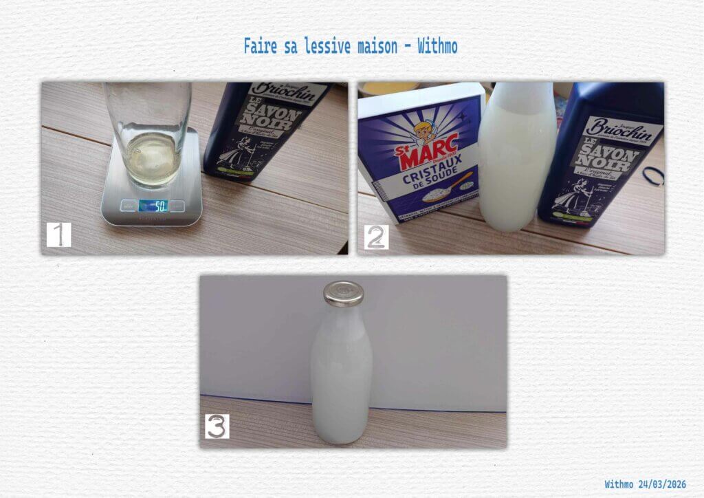étapes faire sa lessive maison Withmo