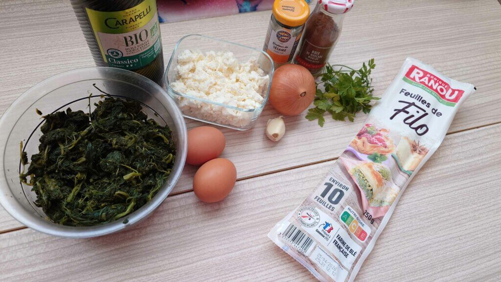 spanakopita Withmo_Les ingrédients