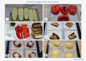 explications feuilletés légumes grillés chèvre basilic Withmo